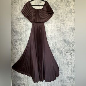 Va Va Voom Chocolate Pleated Dress